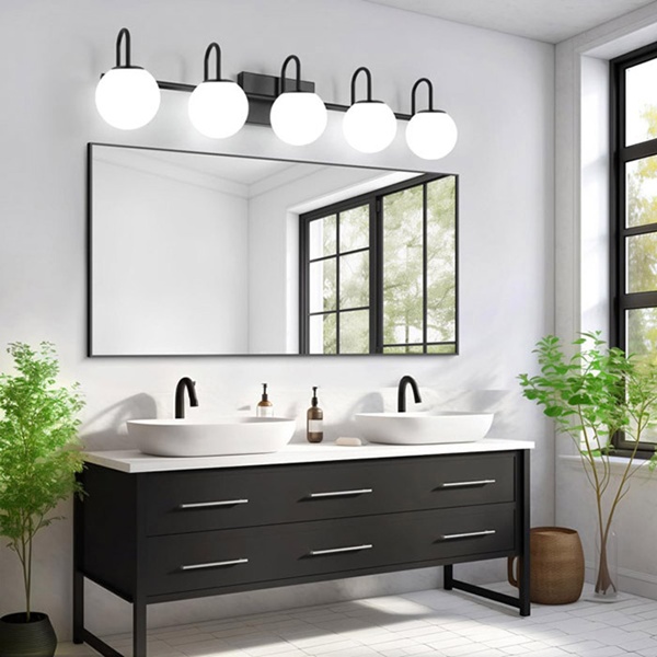 Modern glop küre camlı banyo ayna üstü aplik banyo aydınlatma (1) banyo ayna üstü aplik
