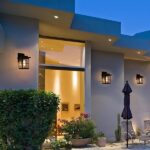 Tekstüre dış mekan duvar aplik-ızgaralı camlı villa bahçe aplik - Görsel 8