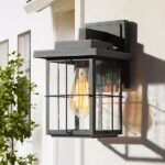 Tekstüre dış mekan duvar aplik-ızgaralı camlı villa bahçe aplik - Görsel 2