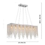 Krom renk kristal taşlı avize modern tasarım kristal taşlı salon avize - Görsel 4