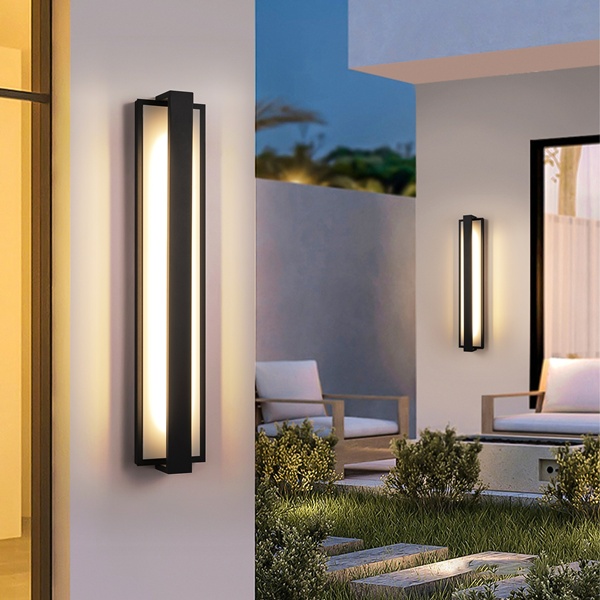 Modern mat siyah renk dikdörtgen tip linear led aplik imalatı (3) linear led aplik imalatı